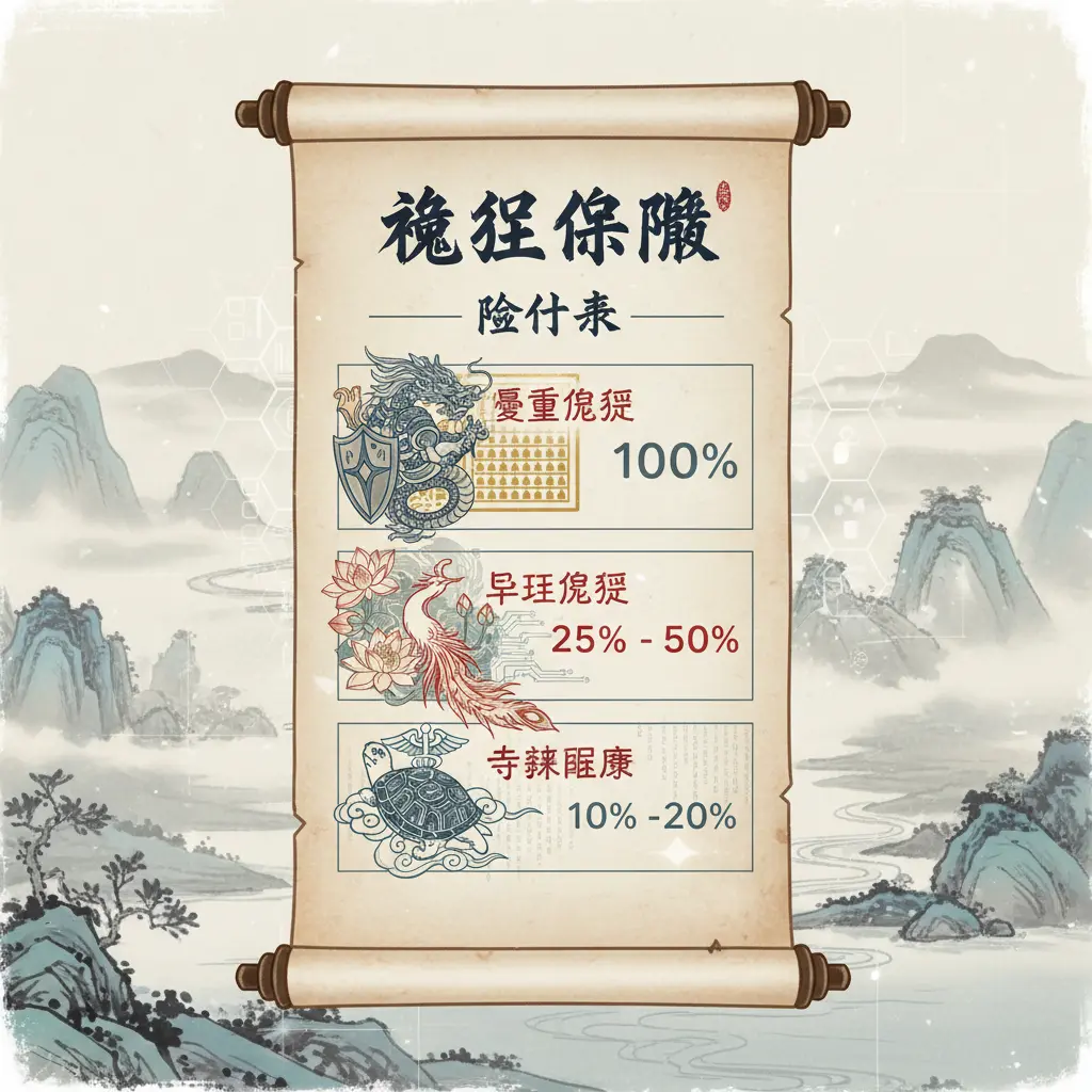 賠付表 - 危疾保險