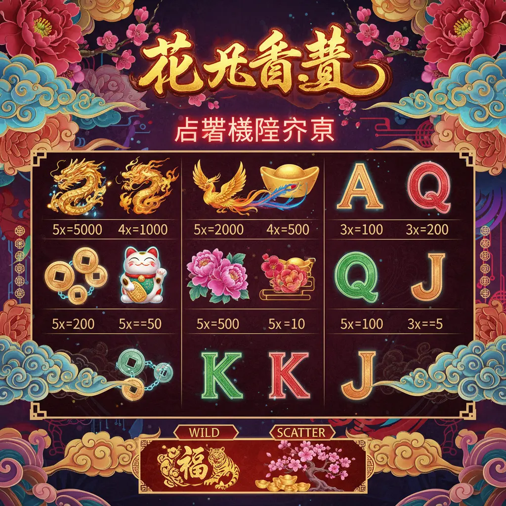 老虎機賠率表 - 花開富貴